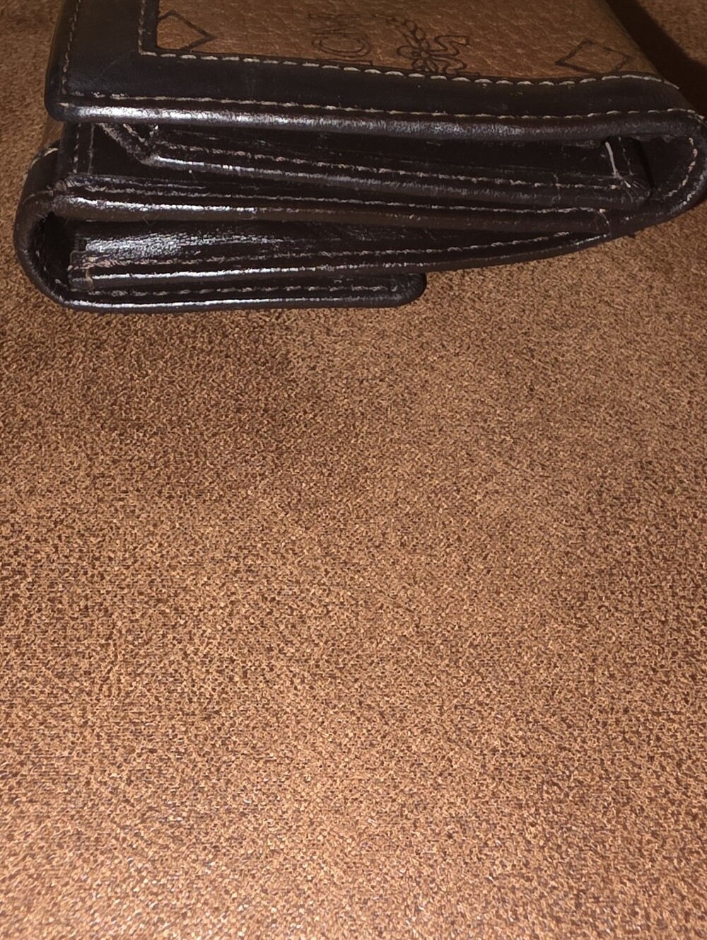 MCM Brown Logo Continental Wallet - Picture 4 of 6